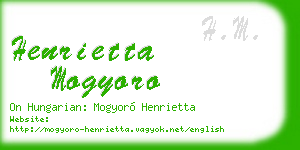 henrietta mogyoro business card