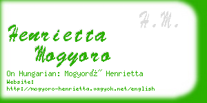 henrietta mogyoro business card
